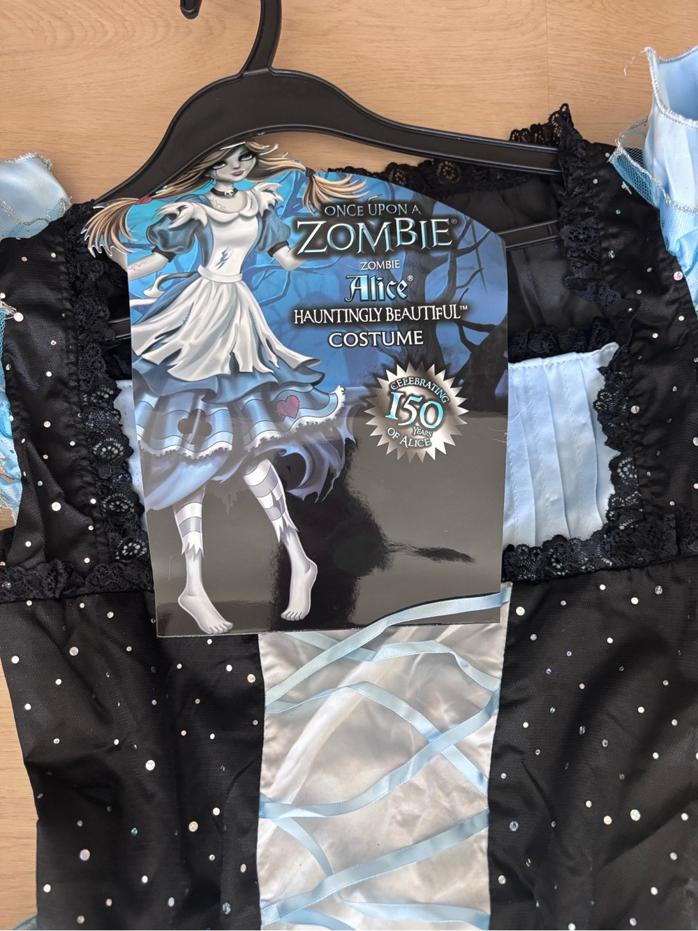 Alice Women's Black & Light Blue Costume